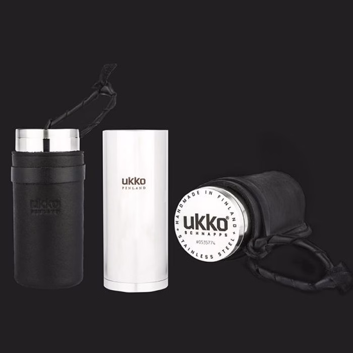 Ukko Schnapps muki 200 ml nahkatupessa